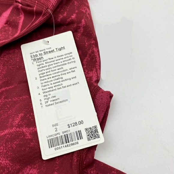 LULULEMON Ebb To Street Tight Wash Legging Size 2 - Picture 2 of 11